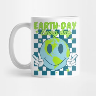 Earth Day Everyday Smile Face Happy Planet Anniversary  T-Shirt Mug